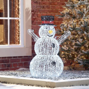 The Winter Workshop – Flurry the Spun Acrylic Christmas Snowman – 90cm