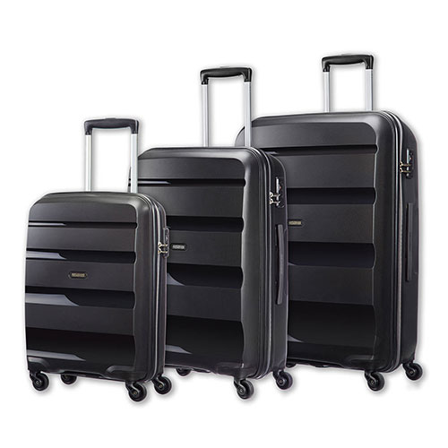 American Tourister Bon Air – 3 Piece Hardside Suitcase Set Black
