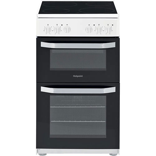 Hotpoint HD5V92KCW 50cm Twin Cavity Electric Cooker