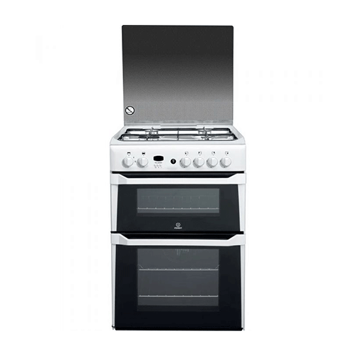 Indesit ID60G2W Double Oven Gas Cooker 60cm