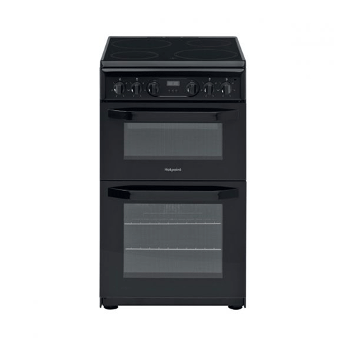 Hotpoint Electric Freestanding Double Cooker HD5V93CCB 50cm
