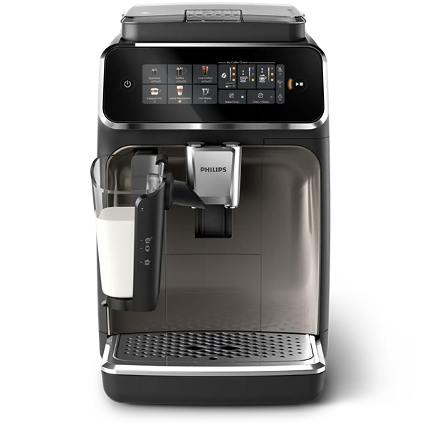 Philips automatic bean-to-cup coffee machine with LatteGo milk frother and touch controls