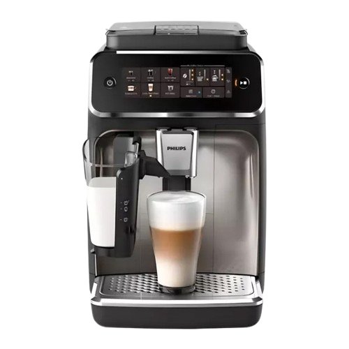 Philips automatic coffee machine with LatteGo milk system and touch display
