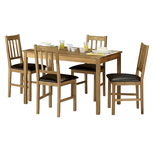 Julian Bowen Coxmoor Oak Dining Table – 118cm, Solid White Oak
