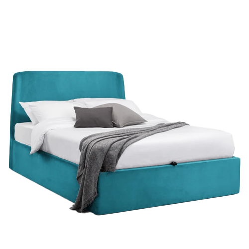 Frida Ottoman double bed – upholstered storage bed with lift-up base