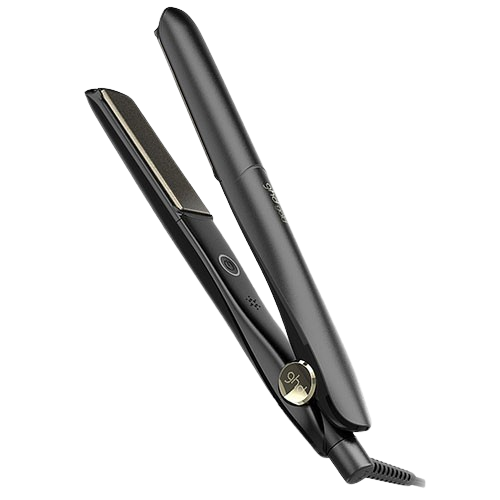 GHD Gold professional hair straighteners in black and gold