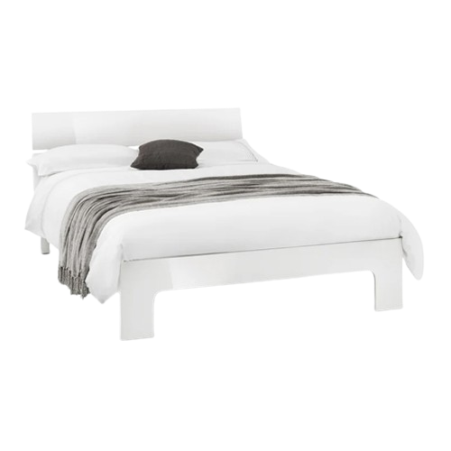 Manhattan High Gloss Bed - White