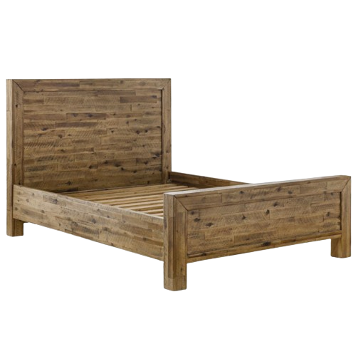 Julian Bowen Hoxton Kingsize Bed Frame in solid wood and metal with industrial-style design