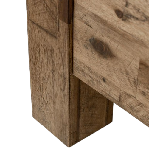 Julian Bowen Hoxton Kingsize Bed Frame in solid wood and metal with industrial-style design