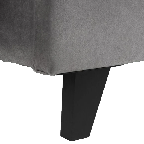 Julian Bowen Shoreditch Double Bed in grey velvet with tall buttoned headboard, gas-lift storage, and sprung slatted base