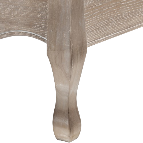 Julian Bowen Camille Double Bed in limed oak with French-inspired curves and ornate detailing