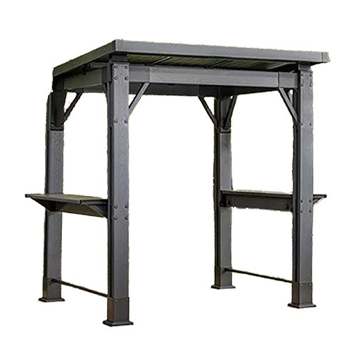 Keter Signature garden grill gazebo with shelves and hooks outdoor cooking shelter