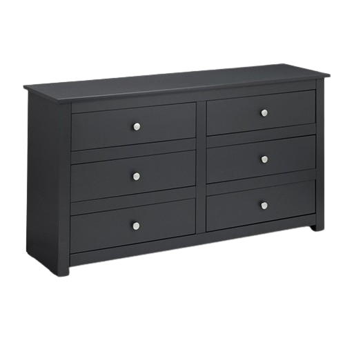 Julian Bowen Radley 6-drawer chest in anthracite – modern bedroom storage