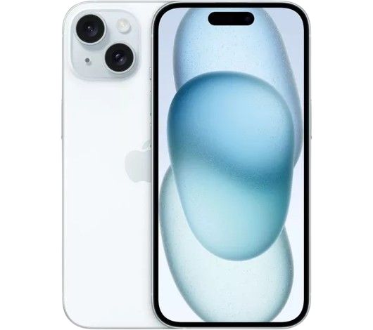 Apple iPhone 15 showing its sleek design and vibrant Super Retina XDR display.
