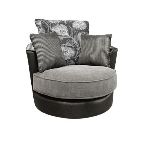 Buoyant Luman swivel chair in grey fabric