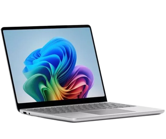 Microsoft Surface Laptop with 13-inch touchscreen in slim aluminium design.