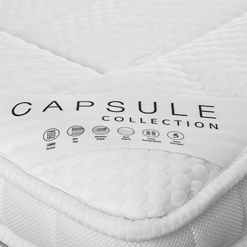 Capsule Box Top Mattress with 2000 pocket springs and Tencel cover – luxury hotel-style mattress made in the UK