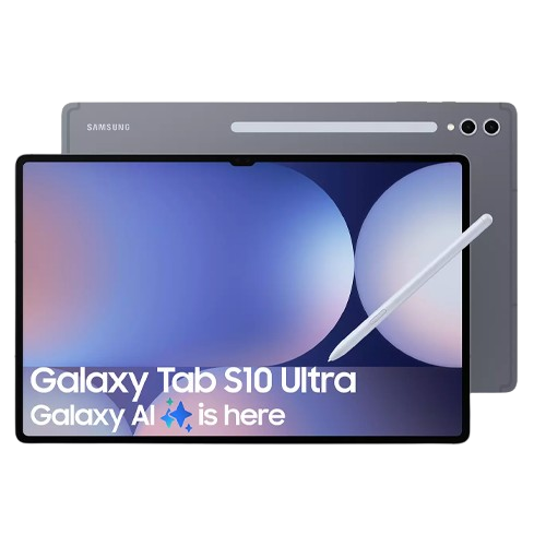 Samsung Galaxy Tab S10 Ultra 14.6" AMOLED 2X tablet with S Pen, 256GB storage, 12GB RAM, AI tools, and Android 14