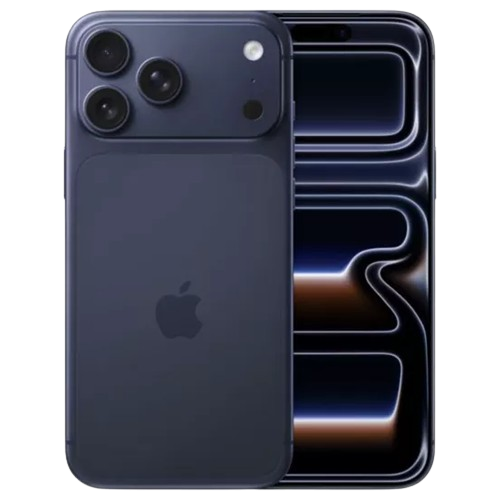 iPhone 17 Pro Max with 6.9-inch display and triple 48 MP camera system in aluminium unibody design.