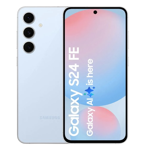 Samsung Galaxy S24 FE 5G Smartphone in black with 6.7-inch Dynamic AMOLED 2X display and Galaxy AI features