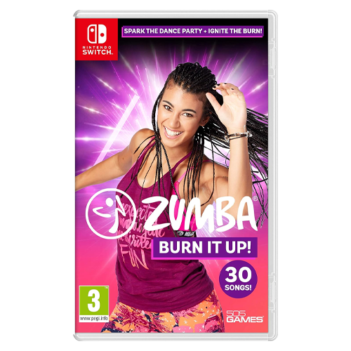 Dance fitness video game case showing energetic dancers and colourful live-action workout scenes