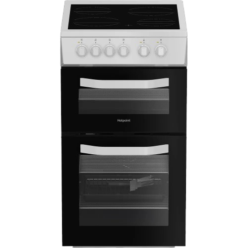 Hotpoint white 50cm freestanding cooker with ceramic hob