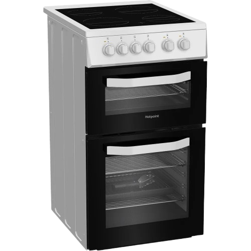 Hotpoint white 50cm freestanding cooker with ceramic hob