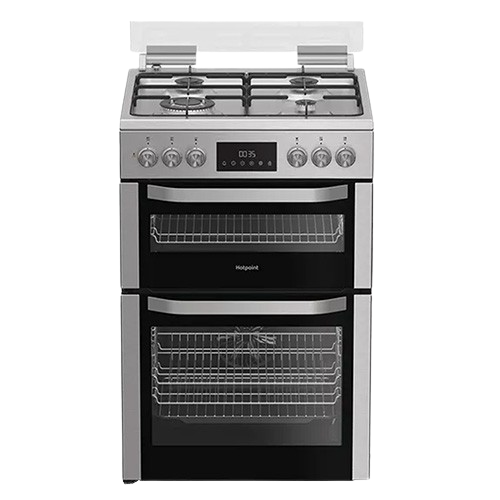 Hotpoint stainless steel 60cm freestanding cooker with gas hob