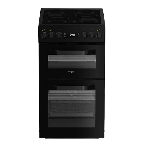 Hotpoint black 50cm freestanding cooker with ceramic hob