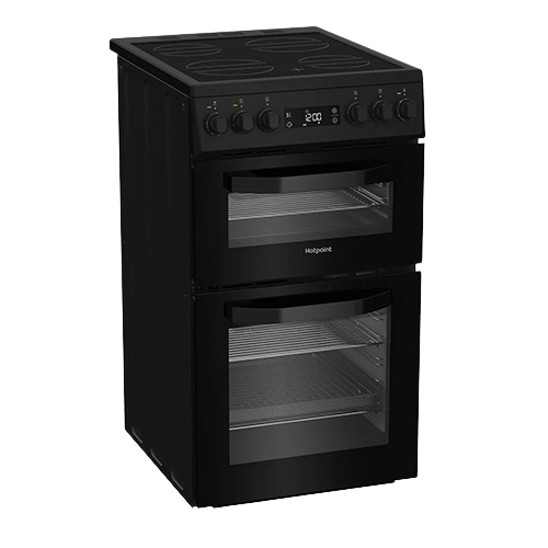 Hotpoint black 50cm freestanding cooker with ceramic hob