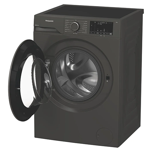 Hotpoint 10kg graphite washing machine with Anti Stain, Full Load 45 and SteamCare functions