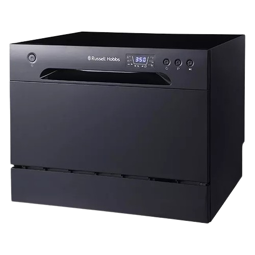 Russell Hobbs tabletop dishwasher compact 6 place settings freestanding with 6 programmes