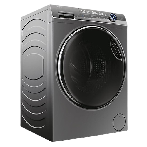 Haier HW10GBD14979SUUK 10kg 1400rpm A-rated washing machine in grey with LED display