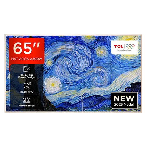 TCL NXTVISION 65 inch ultra slim 4K QLED TV with art mode and matte display