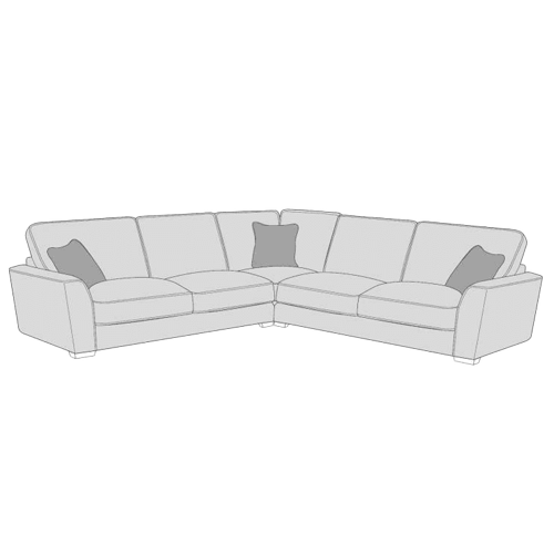 Buoyant Fantasia 2 corner 2 sofa with fabric upholstery and scatter cushions