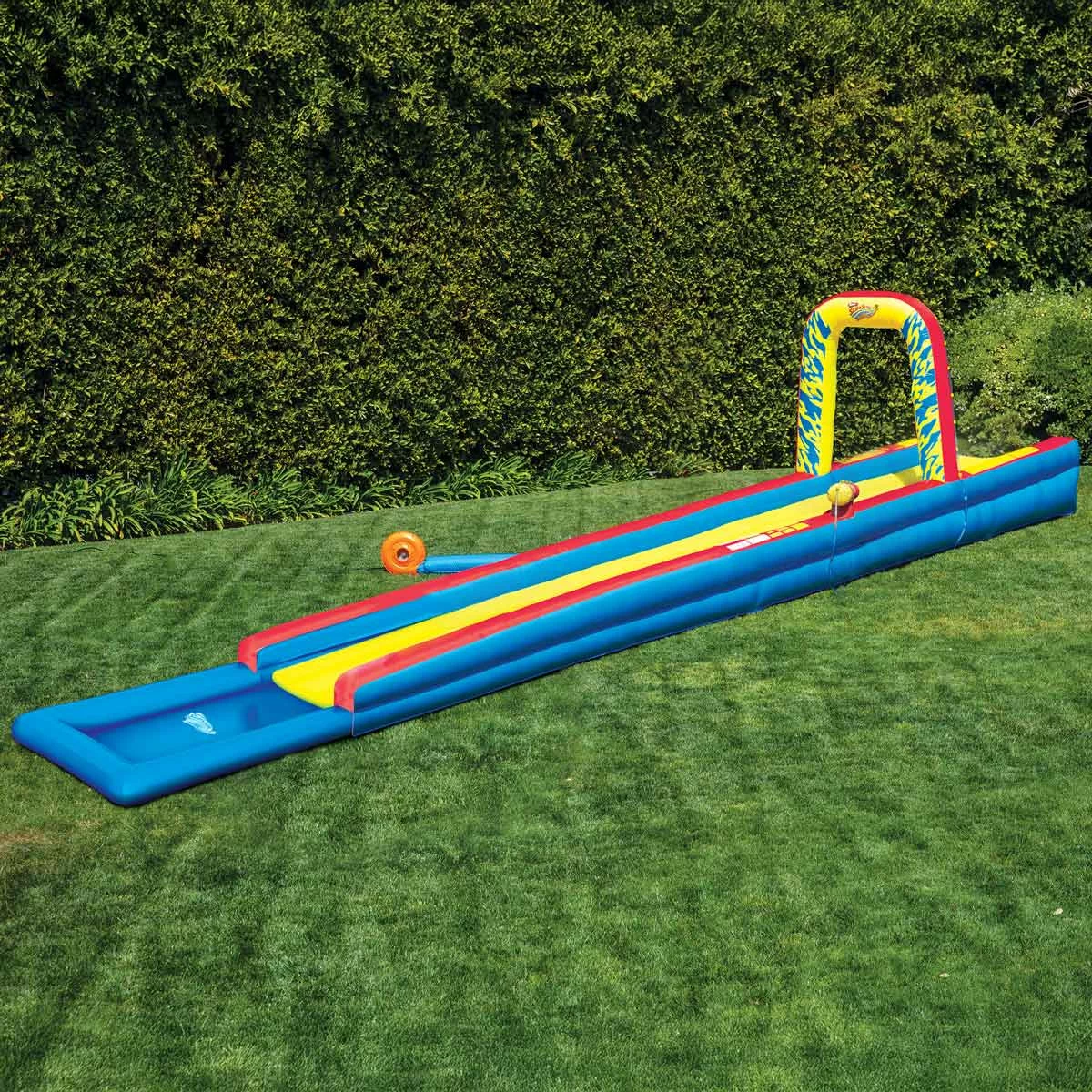 Wham-O 32ft inflatable slip and slide with air blower and water cannon