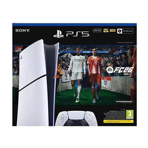 Sony PlayStation 5 Digital Edition EA Sports FC 26 bundle with DualSense controller