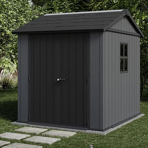 Keter Newton Plus garden shed with Evotech panels and skylight