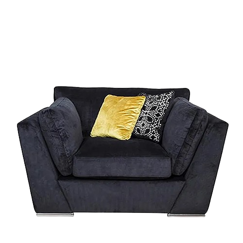 Buoyant Phoenix Fabric Love Chair Charcoal