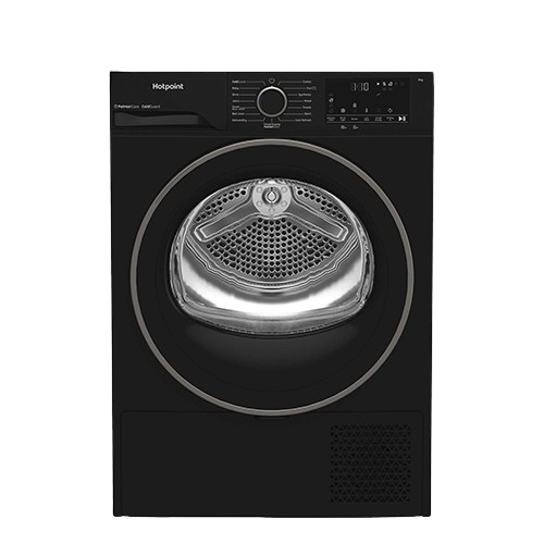 Hotpoint C HD 93M BB UK 9kg black heat pump tumble dryer