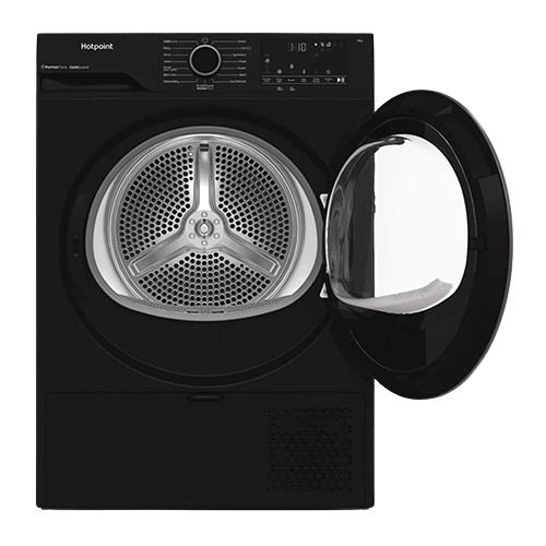 Hotpoint C HD 93M BB UK 9kg black heat pump tumble dryer