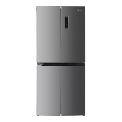 Indesit American side-by-side fridge freezer in brushed steel