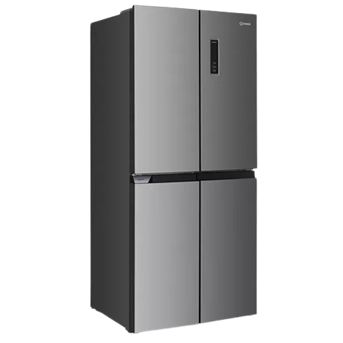 Indesit American side-by-side fridge freezer in brushed steel