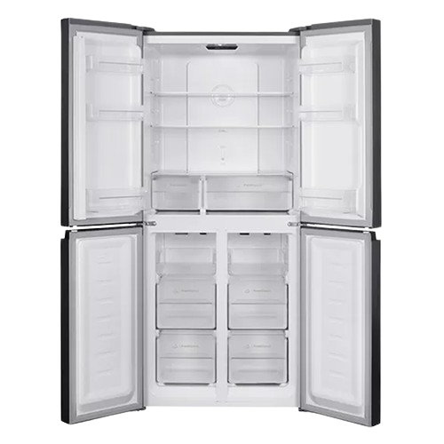 Indesit American side-by-side fridge freezer in brushed steel
