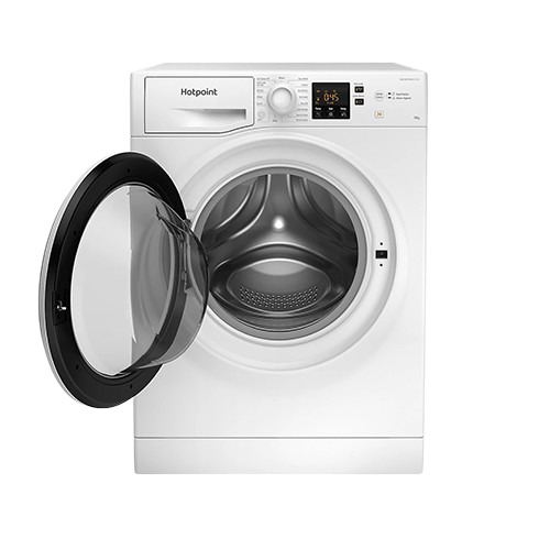 Hotpoint 9kg Anti-Stain washing machine in white
