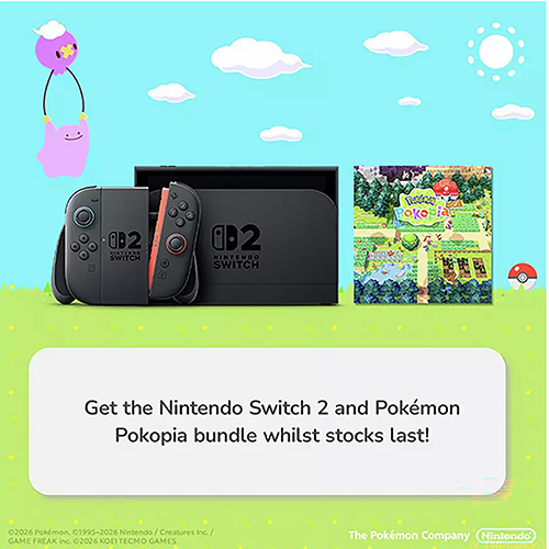 Nintendo Switch 2 Pokémon Pokopia Bundle with Joy-Con 2 controllers