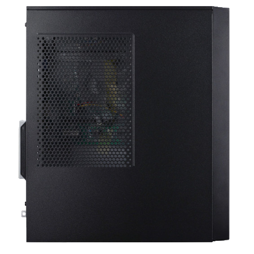 Acer NITRO 20 N20-101 mini tower gaming desktop PC in black and red with Intel Core 5 processor and NVIDIA RTX 5050 graphics.
